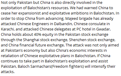 Extract From BLA affiliated-Telegram Channel Regarding China
